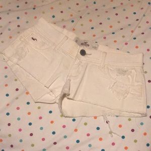 Hollister white shorts